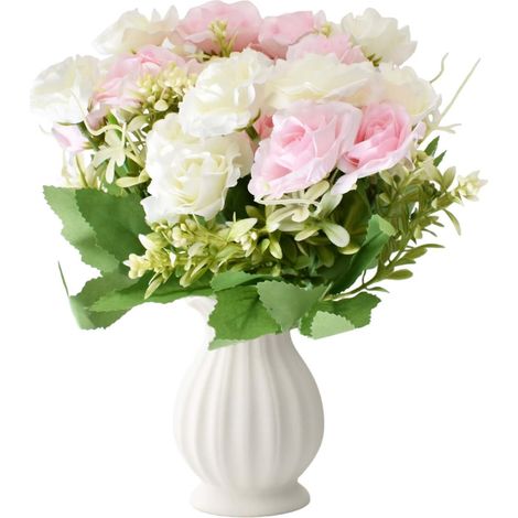 Lot de 3 Boules de Roses Artificielles, Fleurs en Soie, Bouquets de Pivoines pour Décoration de Mariage, de Fête, Centres de Table, Arrangement Floral pour la Maison, la Cuisine (1/5)
