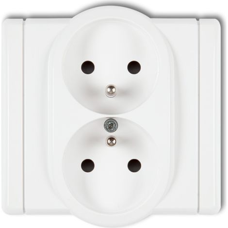Enchufe doble flexible con/sin blanco FGP-2zp
