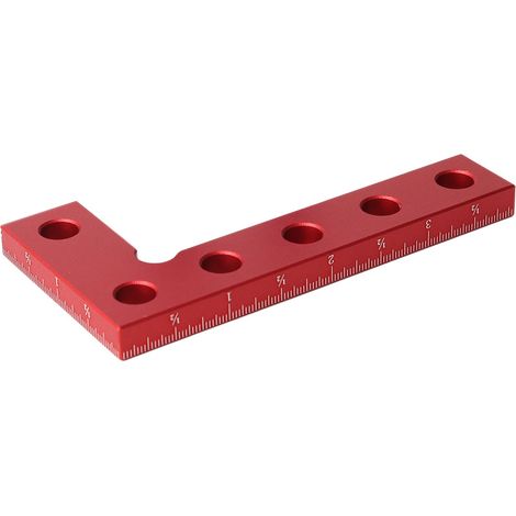 Outil de mesure d'équerrage rapide 90° en alliage d'aluminium, petit gabarit de centrage carré pour bois, en pouces (1/5)