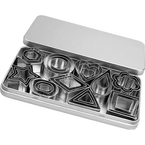 Set mit 30 Ausstechformen aus Edelstahl für Kekse und Gebäck (1/4)