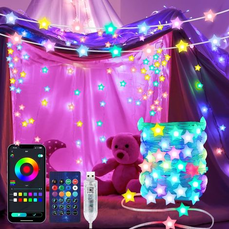 Guirlande Lumineuse Globe, 10m 100 LEDs Guirlande Lumineuse à Pile avec Télécommande, 8 Modes D’Éclairage pour Intérieur/Extérieur, pour Noël, Jardin, Cour, Mariage, Fête (Blanc Chaud)