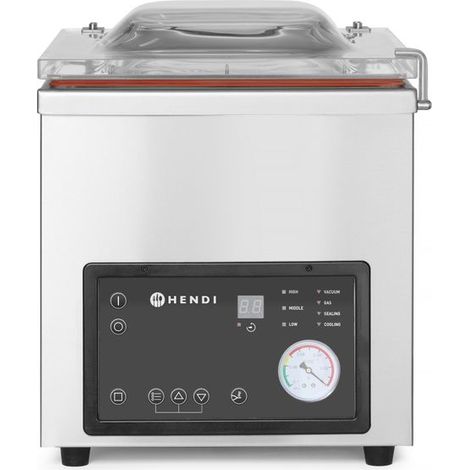 Machine à emballer sous vide avec chambre Profi Line bande de soudure 300 mm 230V/370W 370x480x(H)435 mm - Hendi