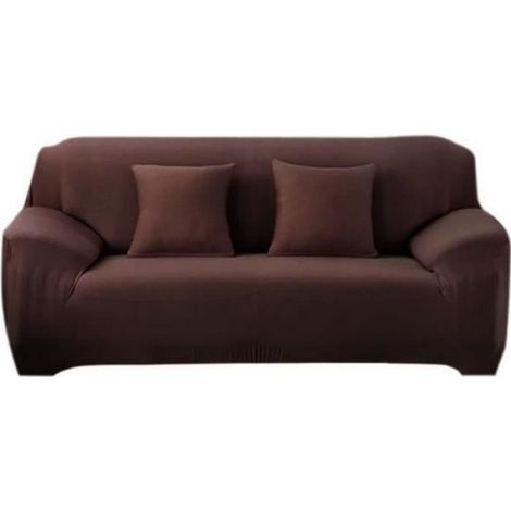 Housse de canapé, 3 places 190-230CM,extensible clic clac d’angle décoration du maison librairie Salon Marron (1/3)