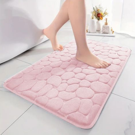 LAN Rose – Kleine Steine, 4060 cm, Korallenvlies, 0,8 cm dick. Schlichte Korallenvlies-Fußmatte mit kleinem Steinmuster, pflegeleicht, geeignet für den Heimgebrauch, Teppich. (1/5)