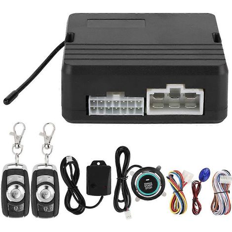 Sistema de alarma por vibración para arranque del motor con un solo botón, encendido mediante pulsador y control remoto de 12 V (número 2) (1/3)