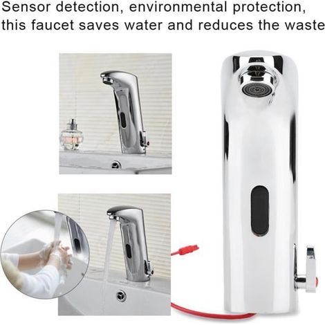 Robinet Automatique Infrarouge Eau Chaude et Froide Mitigeur Robinet de Lavabo (1/4)