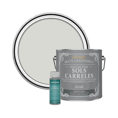 Peinture pour Sols Carrelés Mate Lessivable - Gris d'Hiver (1/3)