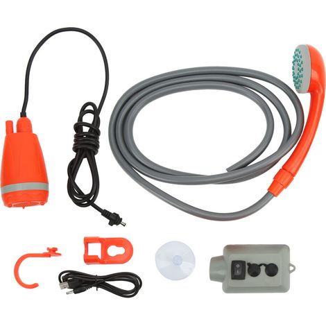 Tragbare, per USB wiederaufladbare Campingdusche, 2200 mAh, geeignet für Wohnmobile, Yachten und Autos.