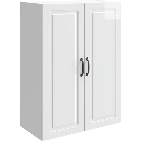Armario de pared Blanco Brillante 66 x 34,5 x 90 cm vidaXL (1/5)