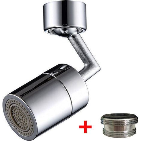 Messing-Wasserhahn-Luftsprudler mit 720°-Drehung, Doppelfunktions-Luftsprudler für Küche und Bad, mit M22-Außengewindedüse (1 Stück) (1/5)