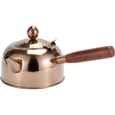 Tetera silbante, tetera para estufa, tetera de acero inoxidable de 3 litros, hervidor de café y té, recipiente para calentar agua, hervidor para hervir, hervidor de agua caliente con asa para cocinar. (1/5)