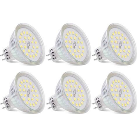 Pr GU5.3 MR16 LED Bulbs 12 V, 3.8W Equivalent to 40W Halogen, LED Spot GU5.3 Cool White 6000K Non-Dimmable 430 Lumen MR16 LED Lamp, Pack of 6 [Energy Class E] (1/5)