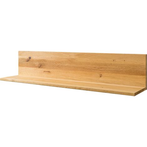 Wandregal Wildeiche 120x22x24 natur geölt KENT 112