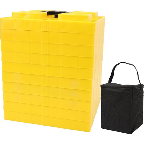 10 pièces cales de nivellement camping-car antidérapantes robustes avec sac de rangement pour roues simples et jumelées (1/5)