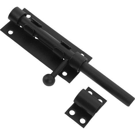 Loquet coulissant en acier inoxydable 304 noir pour portes résidentielles, résistant aux rayures et (1/5)