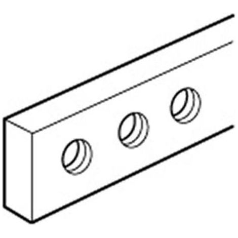Barre cuivre à trous taraudés 12x4mm - 160A admissibles - longueur 990mm - 037389 - LEGRAND