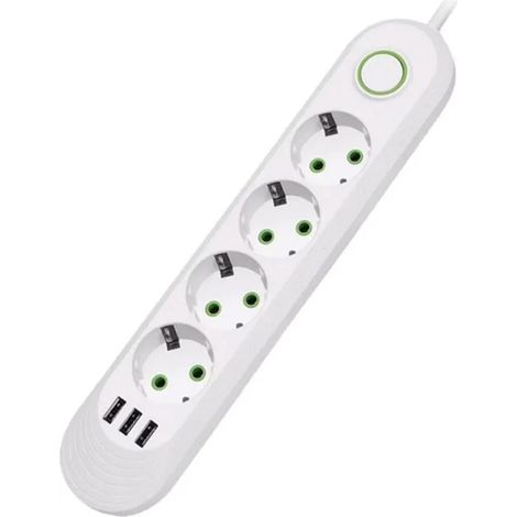 Multiprise rallonge intelligente norme ue filtre reseau bloc prises electrique domestique (1/5)