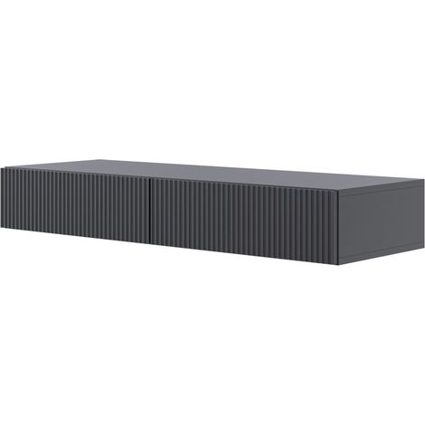 Selsey Veldio - Consolle sospeso con 2 cassetti - 110cm - Nero (1/5)