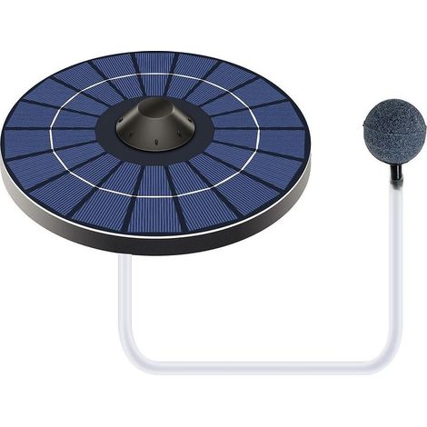 Aérateur solaire pour étang avec pompe à oxygène, tuyau d'air et pierre à bulles, flottant pour bassin, aquarium (1/5)