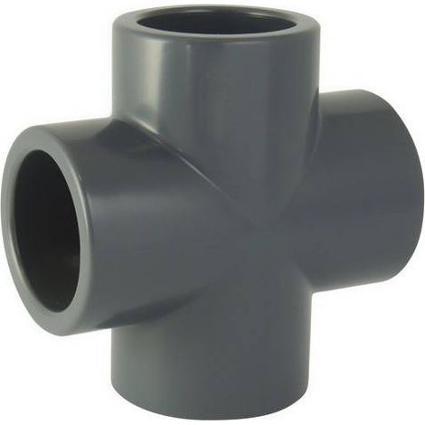 Raccord Femelle 4 Voies en PVC-U pour Systèmes Hydrauliques 32mm