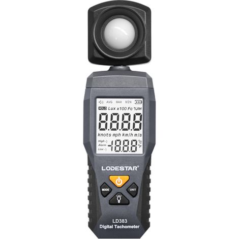 Medidor de lux digital LD383, 0-200.000 lux, medidor de lux con medición de temperatura. (1/5)