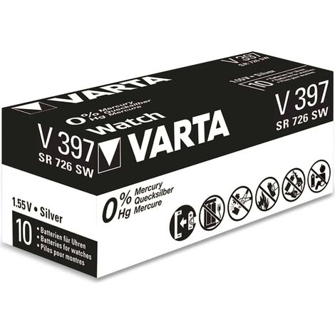 397 VARTA Uhr Batterie Silberoxid SR726SW (1/2)