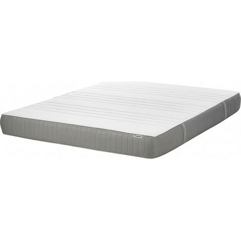 Colchón de espuma viscoelástica medio con funda extraíble de poliéster con cremallera blanco 160 x 200 cm Cheer