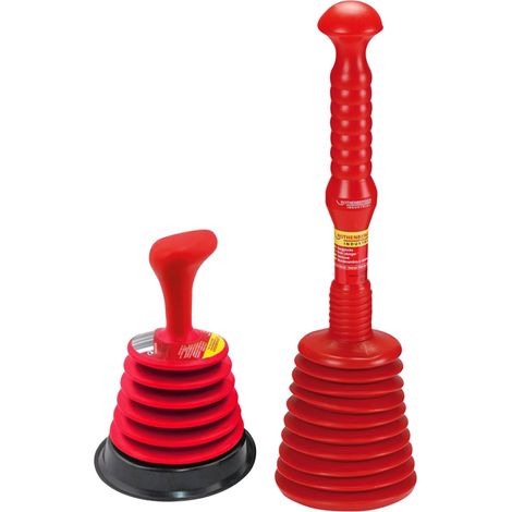 ROTHENBERGER Industrial 2 x Pümpel: 1 x RoPü Mini für Waschbecken und Dusche 1 x RoPü Maxi für Toilette Pömpel Abfluss - Reiniger zum Beseitigen von Rohr – Verstopfungen für den Hausgebrauch