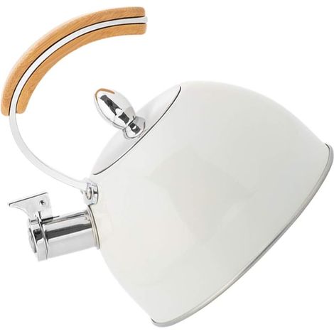 Bouilloire sifflet en acier inoxydable pour induction avec manche bois pour cuisine et camping accessoire de randonnée (1/5)