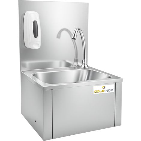 Lave-mains à commande fémorale + Distributeur de savon PREMIUM - GOLDINOX