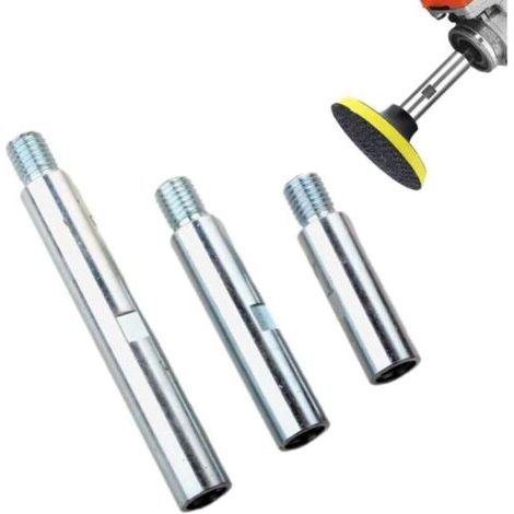 3 Pièces M14 Bielle D'extension de Meuleuse D'angle en Acier Inoxydable, Rallonge de Meuleuse D'angle Barre de Liaison pour Machines à Polir Voitures Tampons de Polissage 75mm/100mm/140mm (1/5)