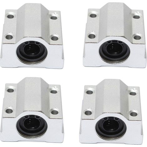 4x SCS10UU 10mm Linear-Kugellager-Gleitbuchsenblock Silber (1/3)