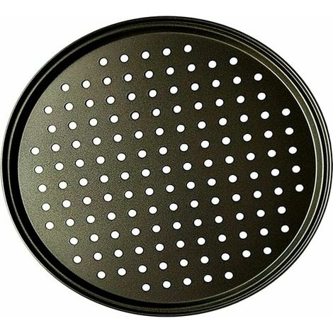 AlwaysH Poêle à Pizza Punch Acier Au Carbone Plat Four Perforé Multi-Usages Plaque à Pizzac Anti-adhérent Plaques à Pizza Utilisée pour Pâtisserie, La Pizza, Le Gâteau, Les Sandwichs, Saucisse, Galett (1/5)
