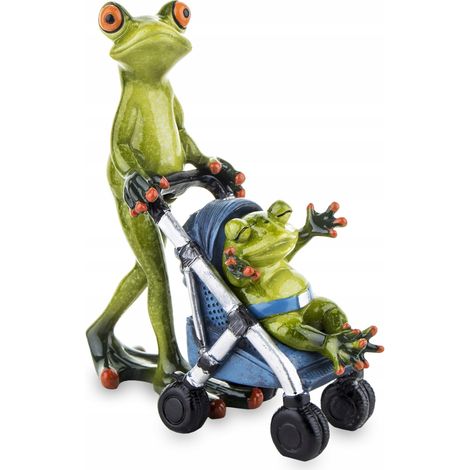 Froschfigur Froschmutter Kinderwagen Baby Walk 17 cm (1/5)