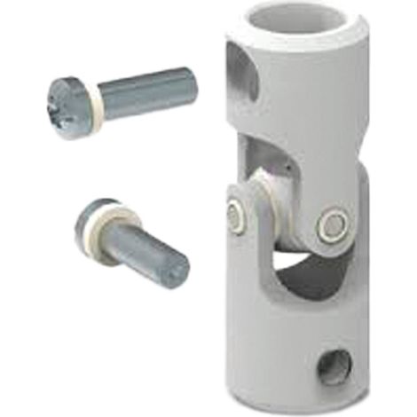 Itar – Genouillères pour volet roulant Ø 12mm – Acier zingué et aluminium anodisé – Angle de travail 30° – Livré avec 2 vis (1/2)