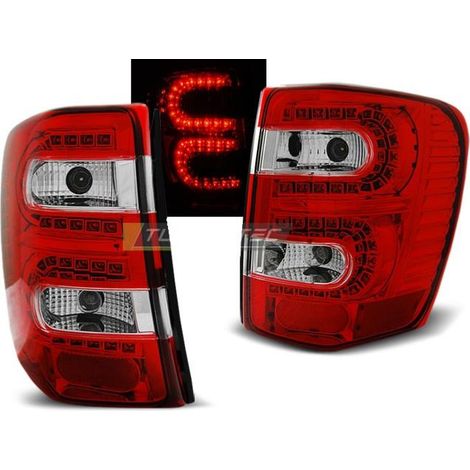 Paire feux arriere Jeep Grand Cherokee 99-05 LED rouge blanc (1/2)