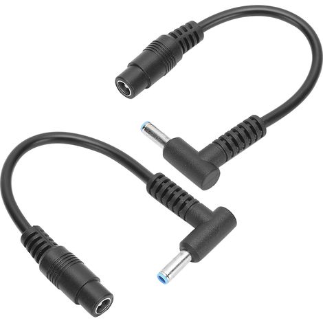 Packung mit 2 Netzadapterkabeln, 5,5 x 2,1 mm Buchse auf 4,5 x 3,0 mm Stecker für HP Laptops (1/5)