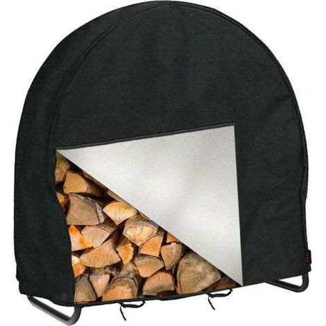 Couverture de support de bois de chauffage, couverture de meubles de terrasse de jardin extérieure Couverture de bois de chauffage imperméable et antipoussière,24inch (1/4)