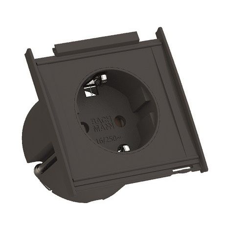 Bachmann KAPSA XXS toma de corriente tipo F negra compacta (1/2)