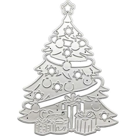 Stanzschablone für Weihnachtsbäume aus Metall, DIY-Scrapbooking-Album, Papierkartenform