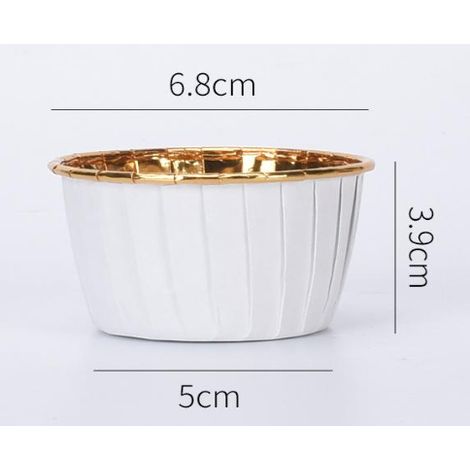 Muffinförmchen Weiß Gold 50 Stück. (1/3)