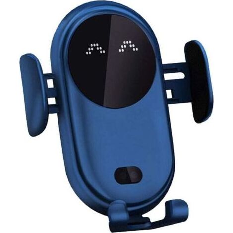 Chargeur sans fil pour voiture 15 W, support de téléphone sans fil, fixation automatique, clip de porte, chargeur à induction pour tous appareils, bleu (1/3)