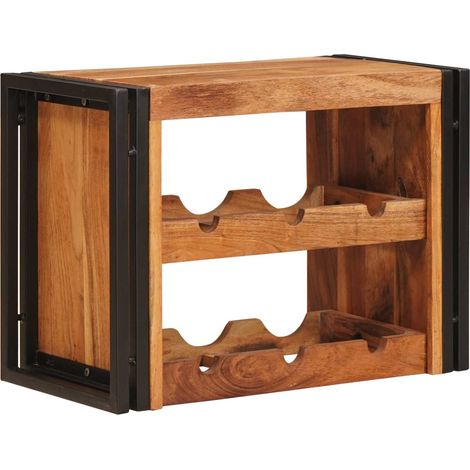 Étagère à vin Marron 100 x 45 x 33 cm Bois d'Acacia Massif (1/5)