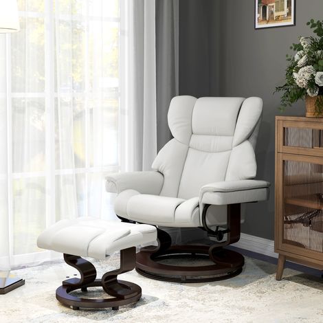 Sillón relax masaje reclinable con reposapiés OKMYHOME (1/4)