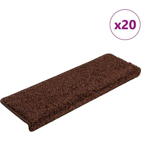 Stufenmatten 20 Stk. 65x21x4 cm Braun Rechteckiger Rand