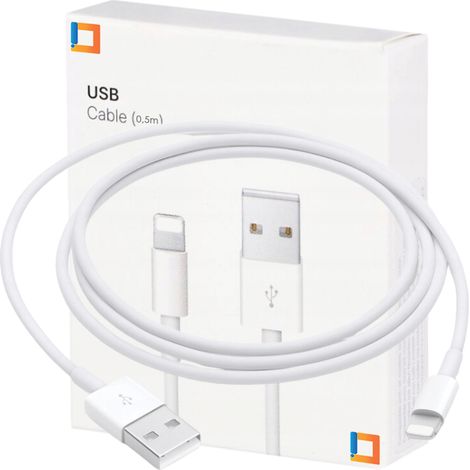 Cable de carga rápida USB corto para cargador de CO2 para iPhone 14 Lightning de 0,5 m (1/5)