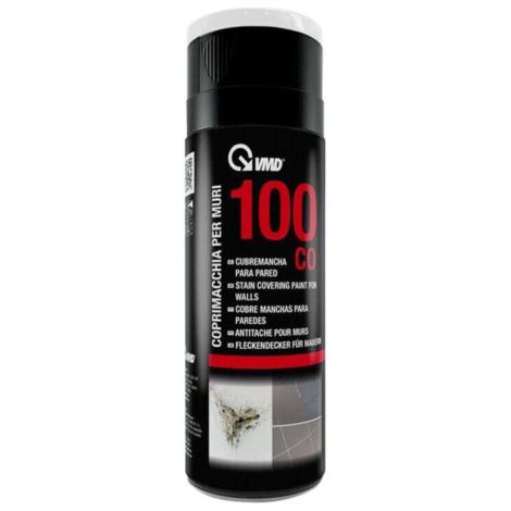 Vernice Bianca Coprimacchia Spray VMD 100 CO Alta copertura cartongesso e muri (1/2)