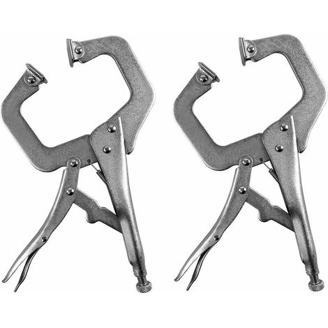 Set of 2 C-clamp, C-clamp, C-clamp, Craftsman welding clamps, Carpentry clamping tools, 28cm (1/5)