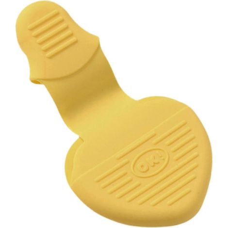 Gant de cuisine pour four à micro-ondes, antidérapant, facile à nettoyer et compact. Accessoire de cuisine idéal pour les grillades et le barbecue.-Yellow (1/5)