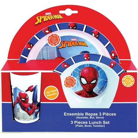 Spiderman Ensemble Repas En Plastique Réutilisable (1/2)